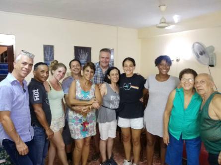 Wilfredo, Isver, Leidi, Chino, Merci, my dad Charlie, my mom Martha, Dani, Essence, Lidia, and Ariel pose for a group photo