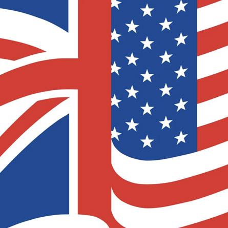 Image of British and American flags