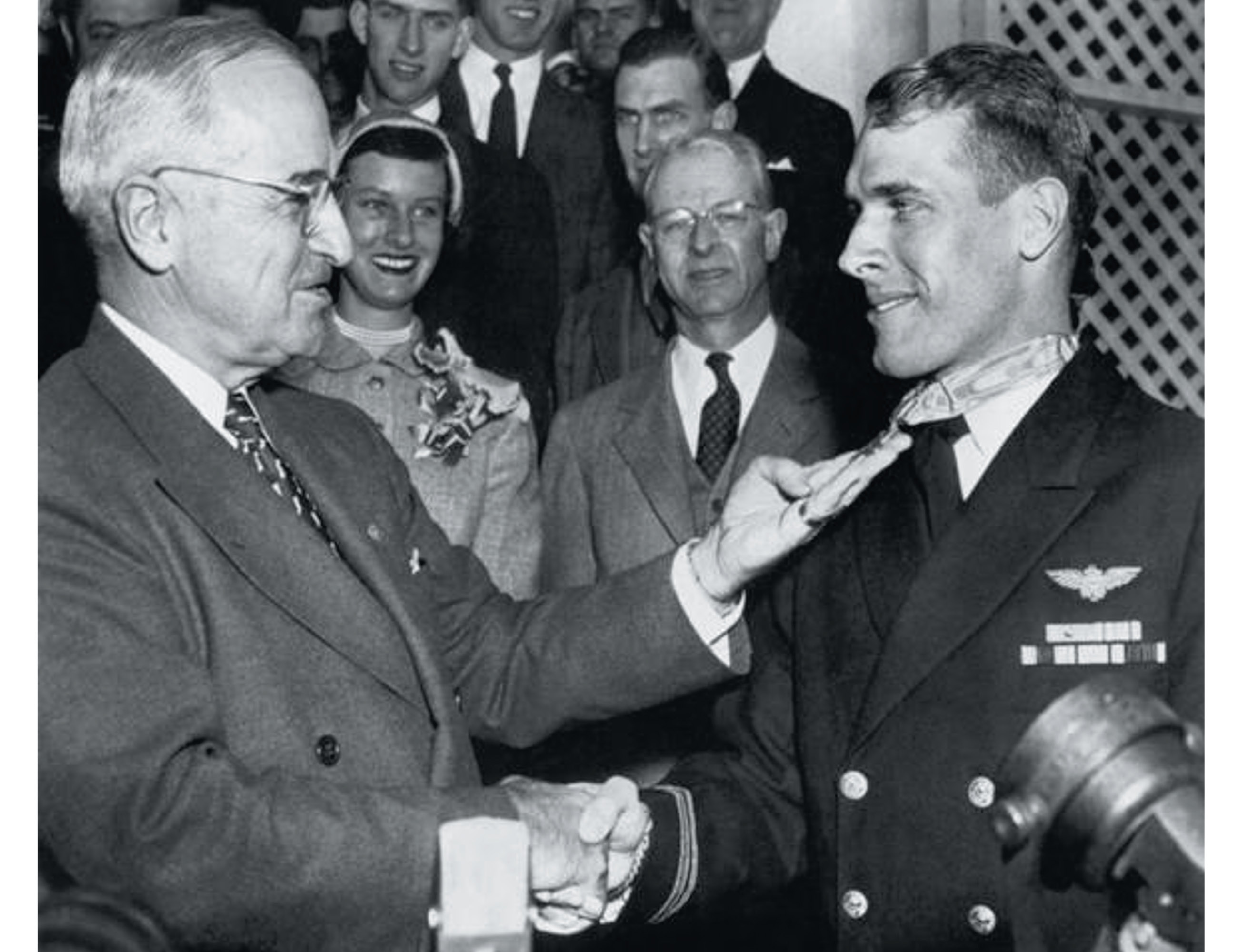 President Harry S. Truman awards Hudner Jr. the Medal of Honor on April ...