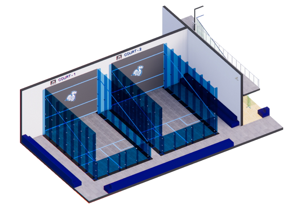 Luce Fieldhouse Addition Squash Court Concept