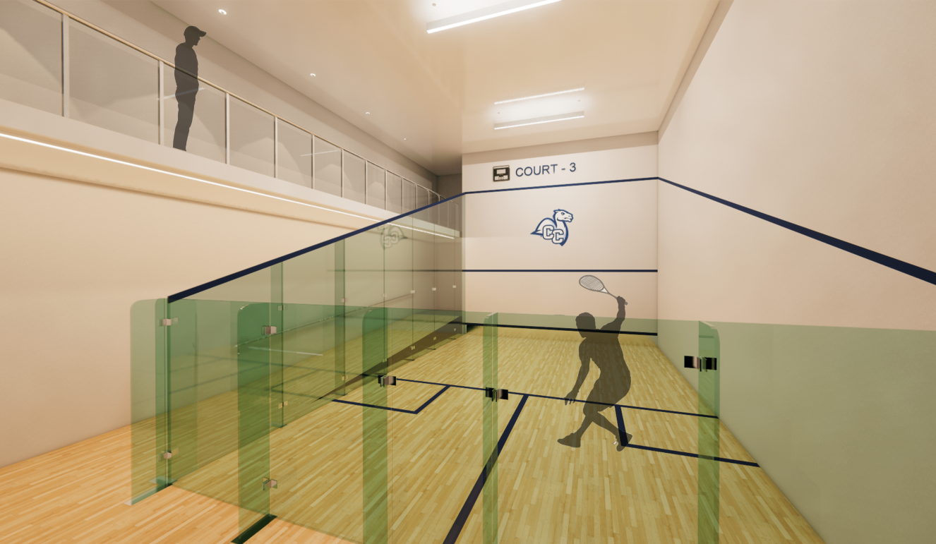 Luce Fieldhouse Addition Squash Court Interior