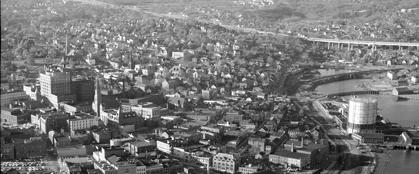 New London right before redevelopment, October 1959. The Day Publishing Company. 