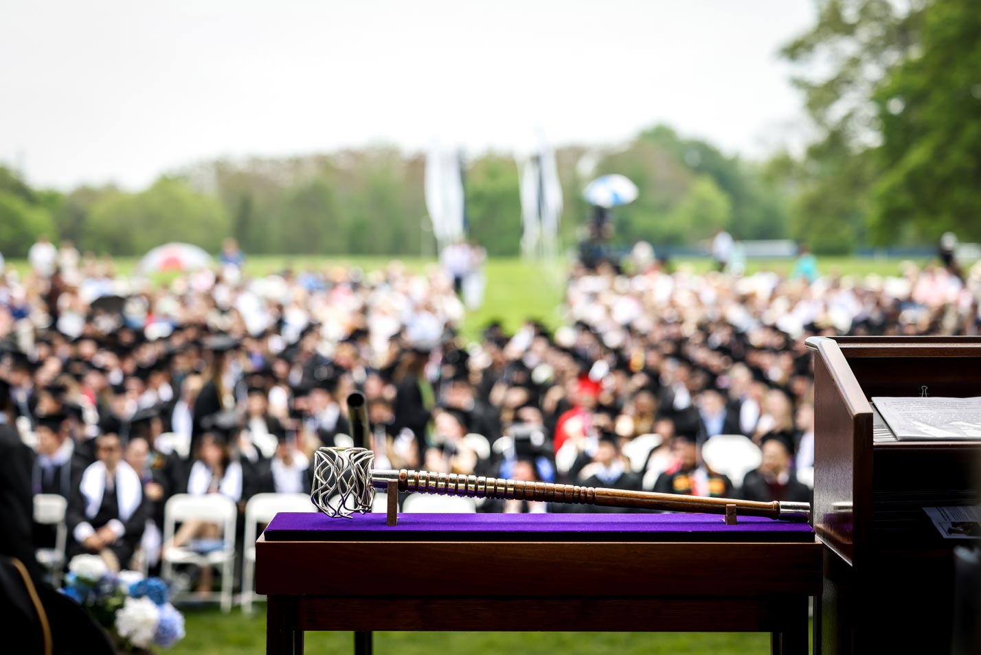 The Connecticut College mace