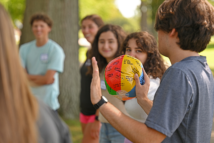 Ice breaker games on Tempel Green.